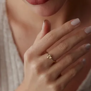 14k Gold Bee Ring