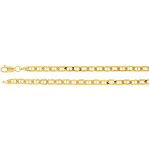 14K Yellow 3.7 mm Solid Anchor 7" Chain
