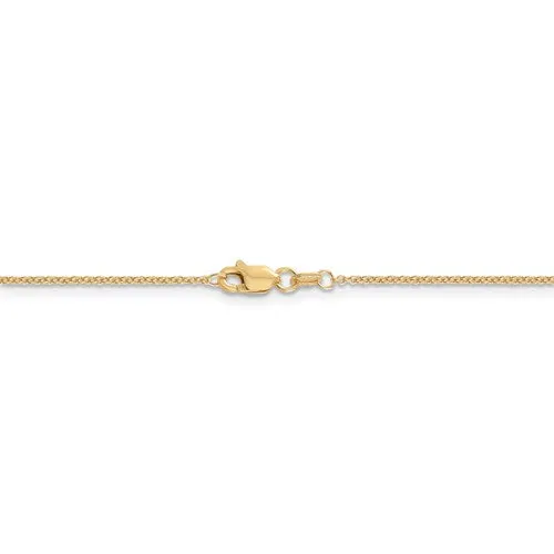 14k Yellow Gold Solid 1.2mm Cable Chain w/ Lobster Clasp - Various Lengths