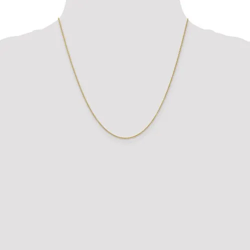 14k Yellow Gold Solid 1.2mm Cable Chain w/ Lobster Clasp - Various Lengths