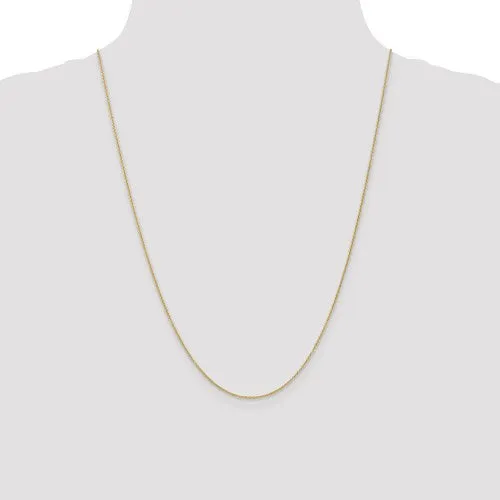 14k Yellow Gold Solid 1.2mm Cable Chain w/ Lobster Clasp - Various Lengths