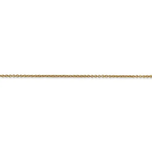 14k Yellow Gold Solid 1.2mm Cable Chain w/ Lobster Clasp - Various Lengths