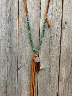 16461 Kingman Turq, Buffalo Nickel, Brwn Feather, & Tassel