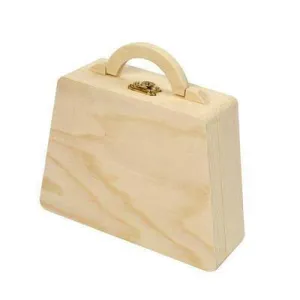 18cm Wooden Pine Bag Handle/Clasp Personalise Decorate Craft Create Decoration