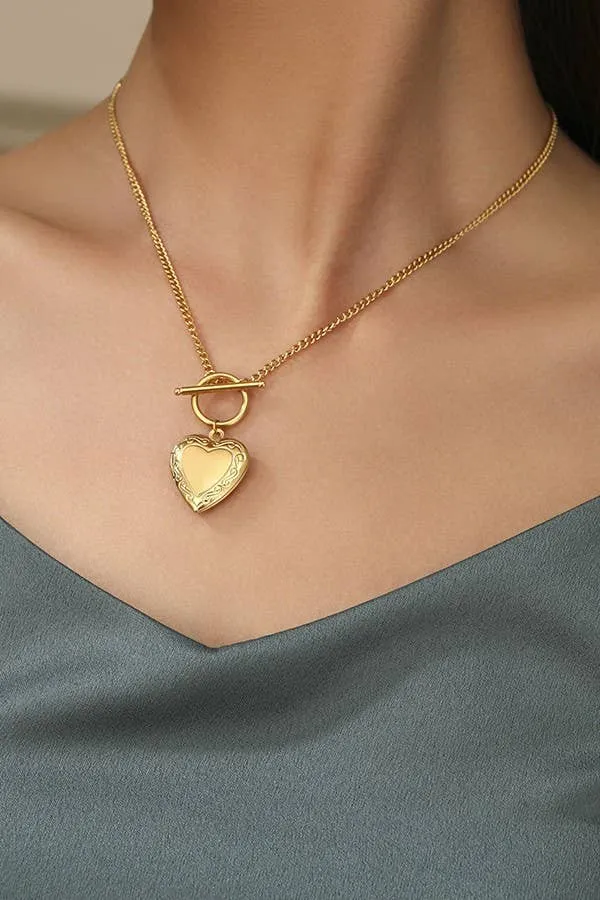 18K STAINLESS STEEL TARNISH FREE LOCKET NECKLACE