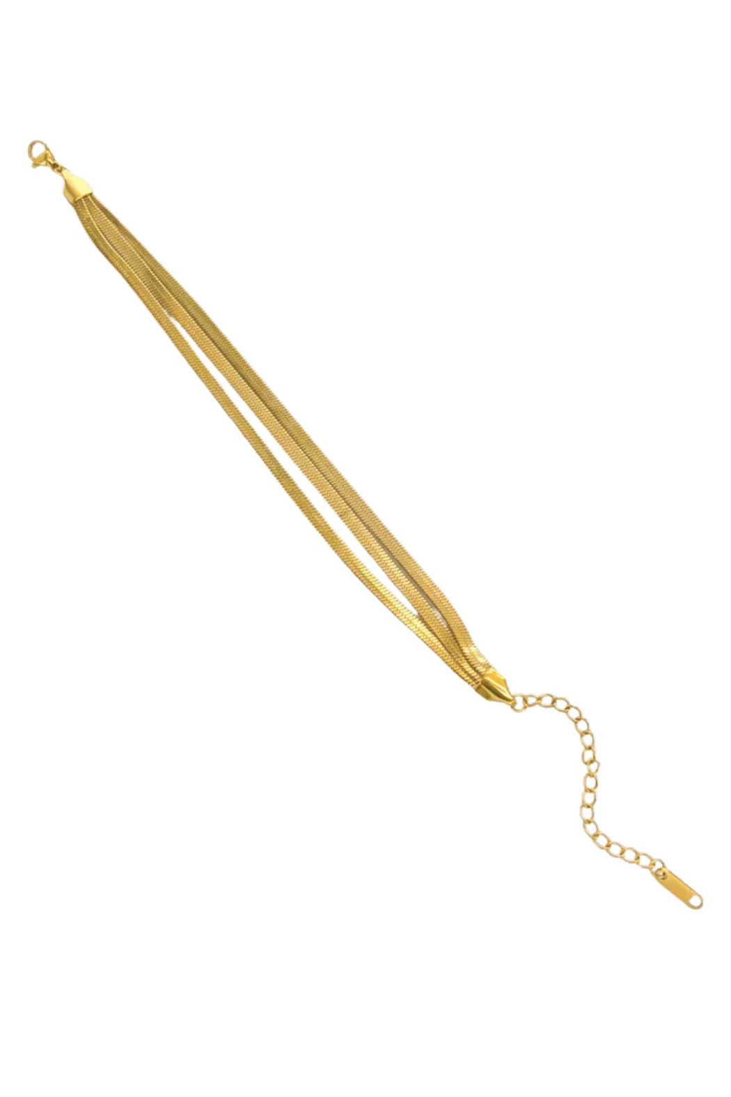 18K Triple Herringbone Bracelet