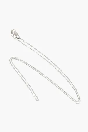 18K White Gold Chain 45cm