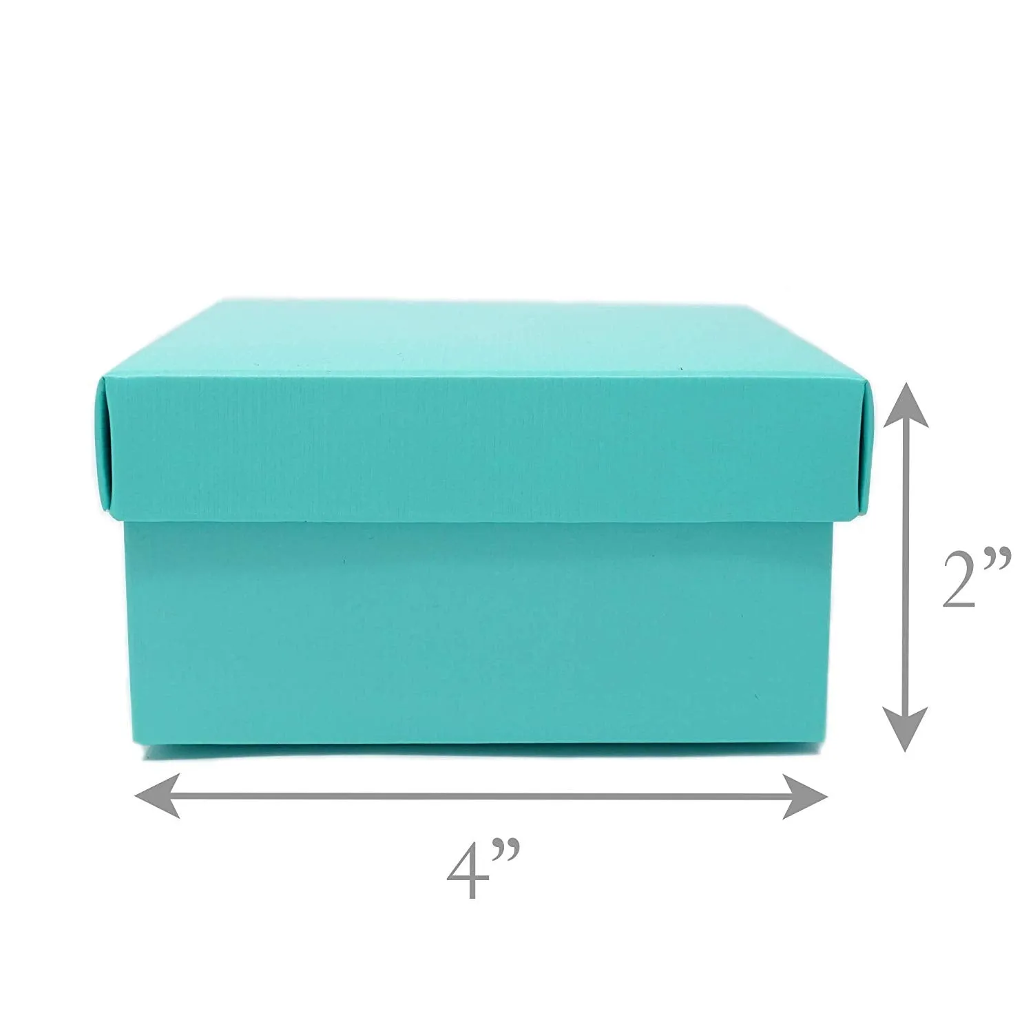 20 Count Robin Egg Blue Favor Gift Boxes with White Flower Ribbon 4x4x2