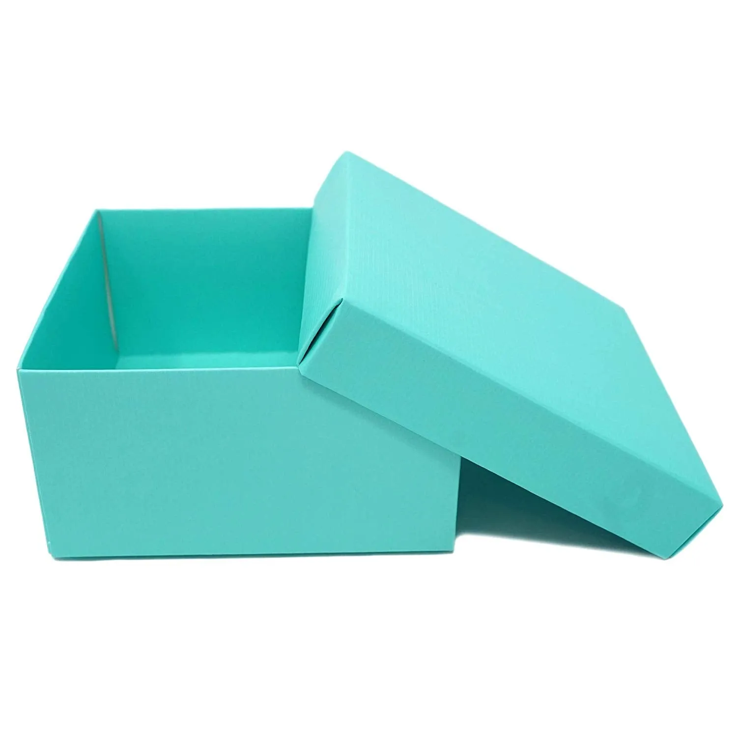 20 Count Robin Egg Blue Favor Gift Boxes with White Flower Ribbon 4x4x2