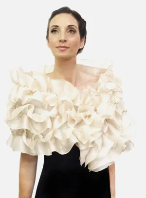 3 Tier Ruched Evening Wrap