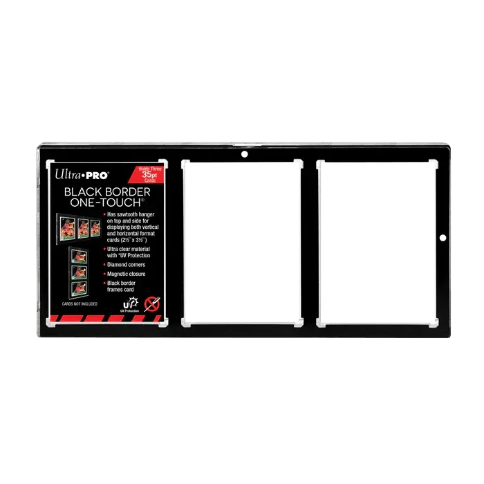 35PT 3-Card Black Border UV ONE-TOUCH Magnetic Holder