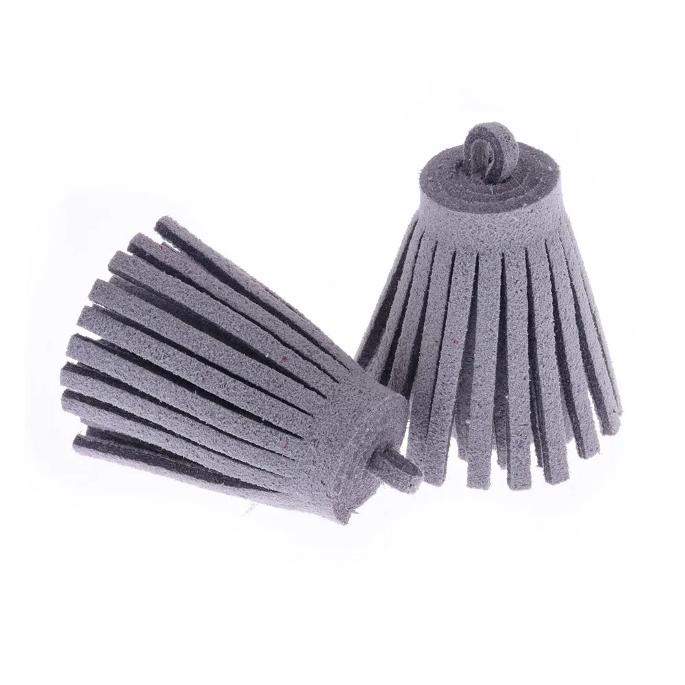 3CM Fiber Tassel Artificial Leather Tassel Fringe Tassels cute fat tassel DIY jewelry Accessories Pendent Charms Findings gray 10pcs