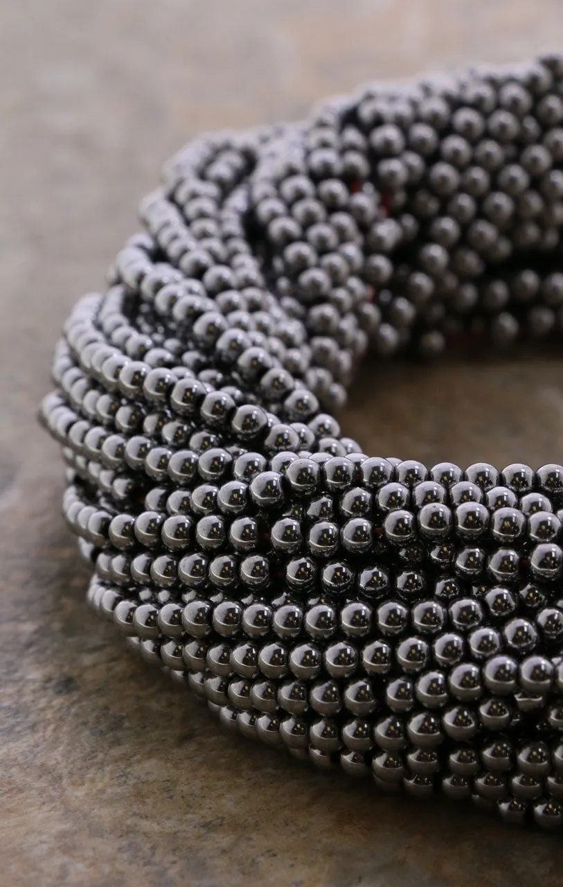 4mm Magnetic Hematite Silverplate MH27