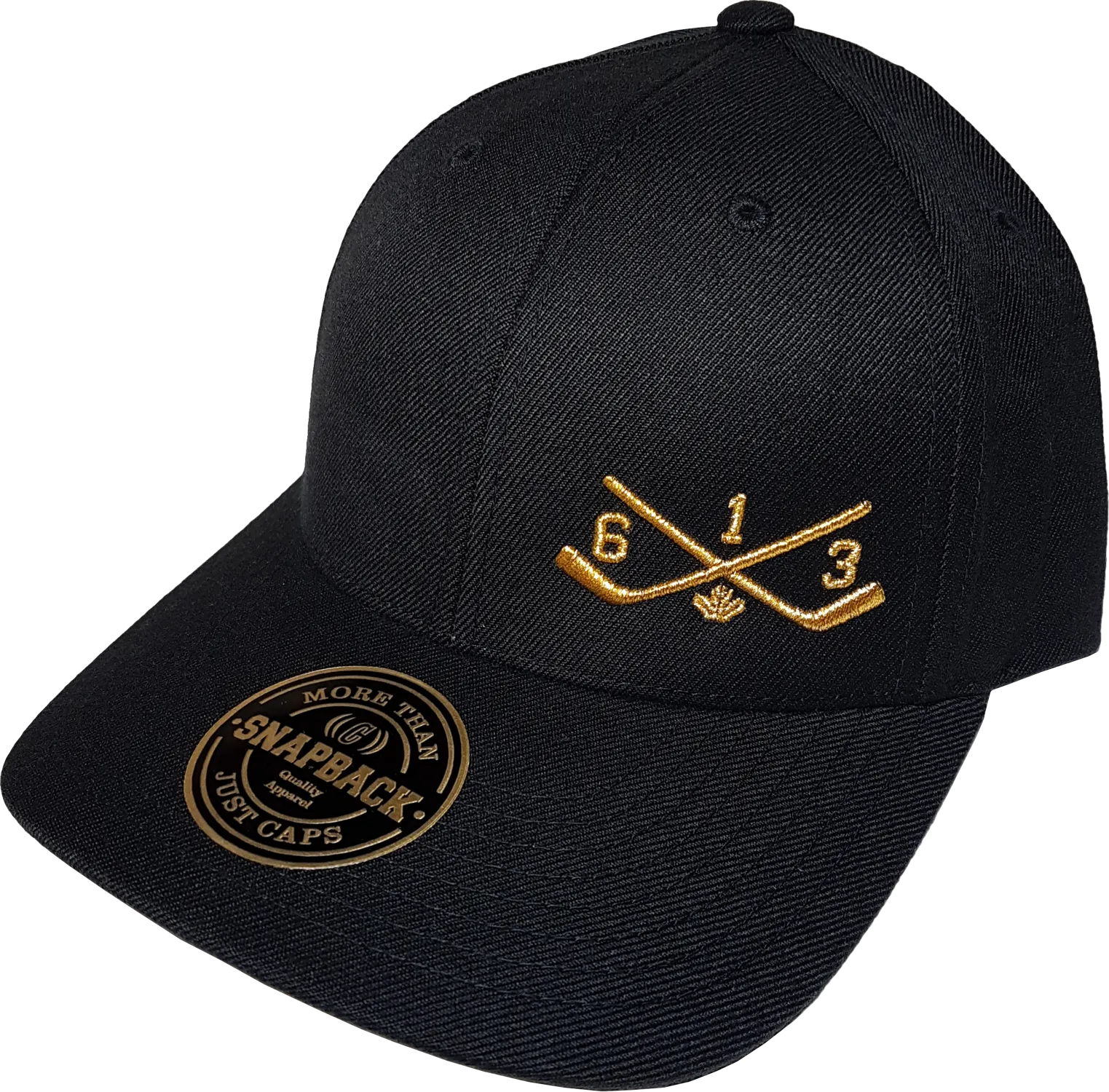 613 FLS Sticks Black & Metallic Gold Adjustable Snap