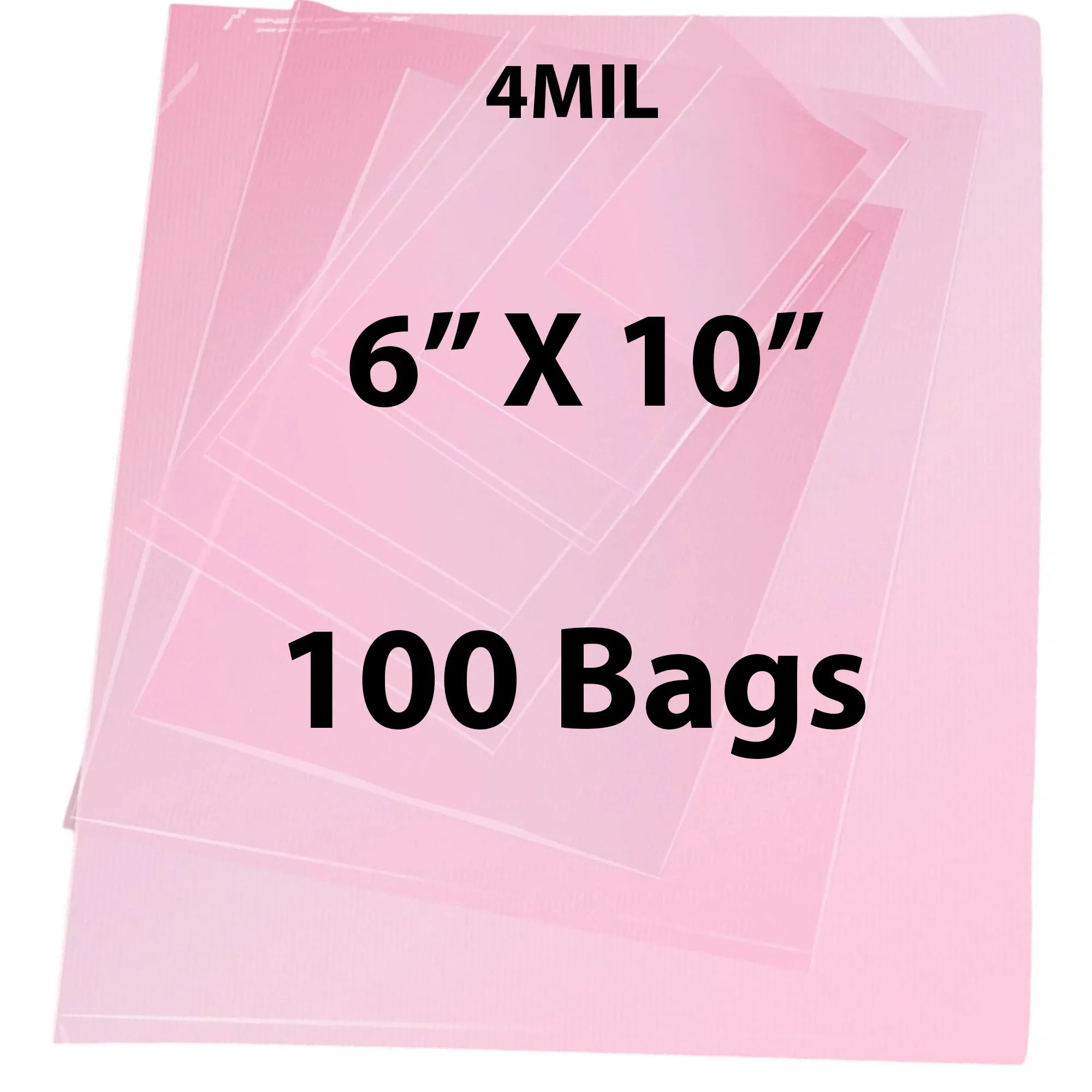 6X10 inches Pink Anti Static Bags 4 Mil Flat