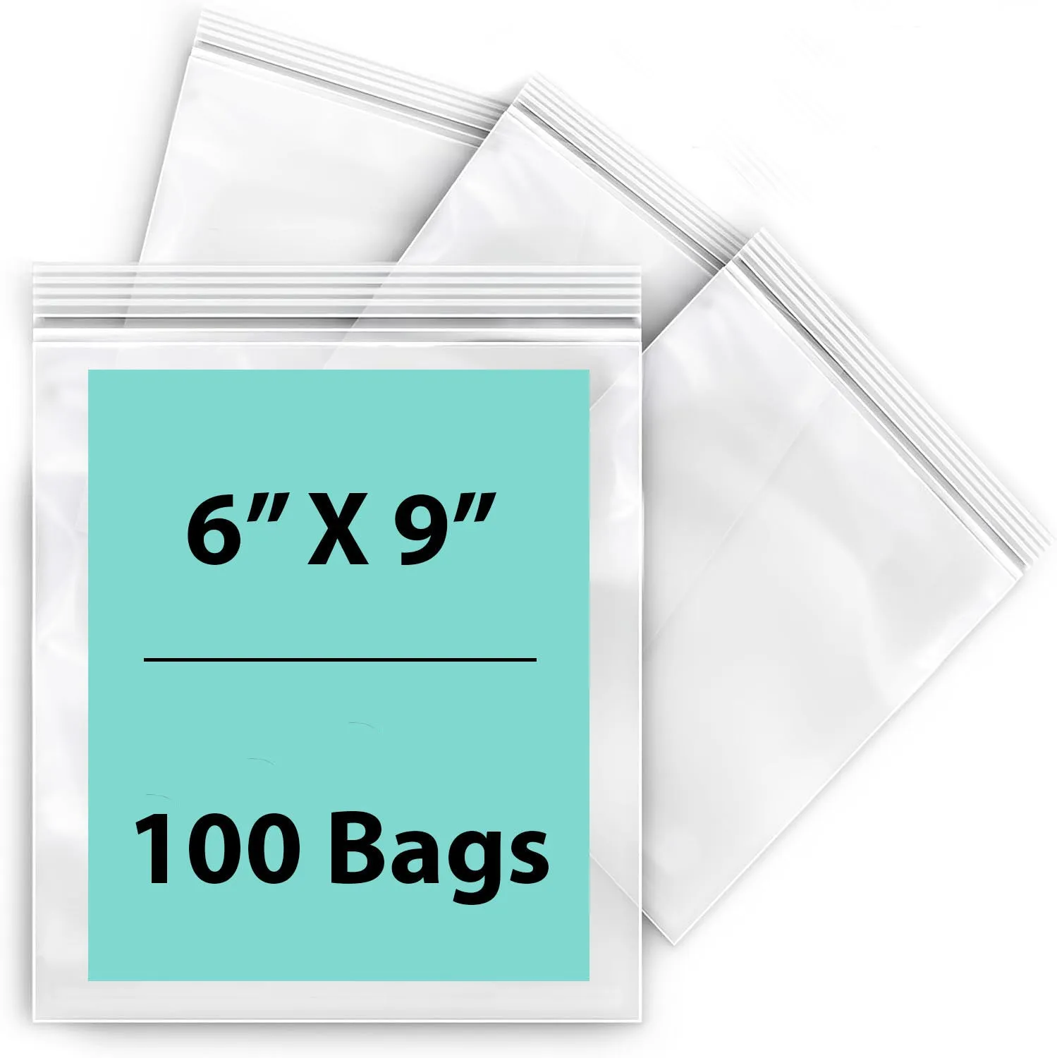 6X9 inches Reclosable Single Line Zipper Poly Bags 4 Mil (LDPE)