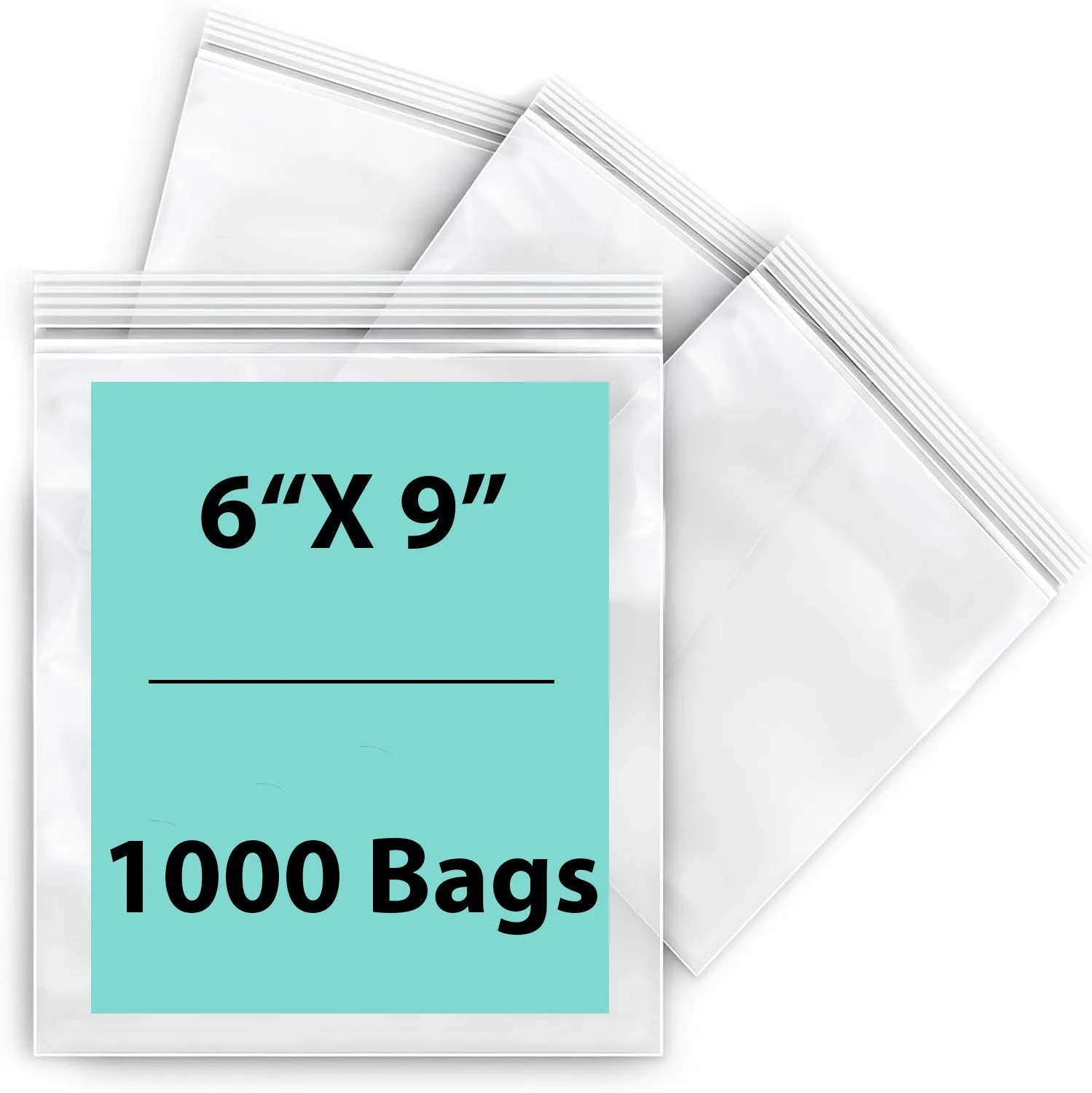 6X9 inches Reclosable Single Line Zipper Poly Bags 4 Mil (LDPE)