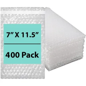 7X11.5 inches Bubble Wrap Bags Self seal pouches Shipping Supplies