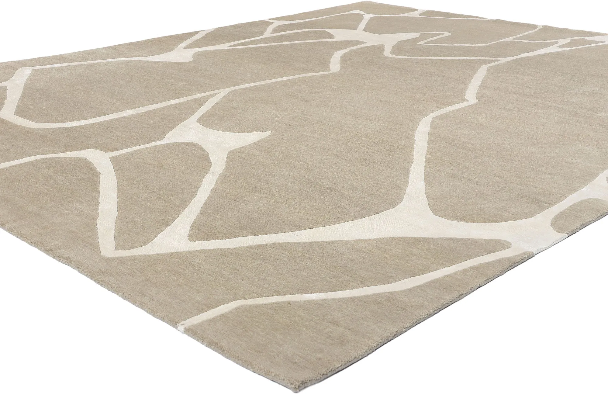 8' x 10' Cool Neutral Abstract Rug