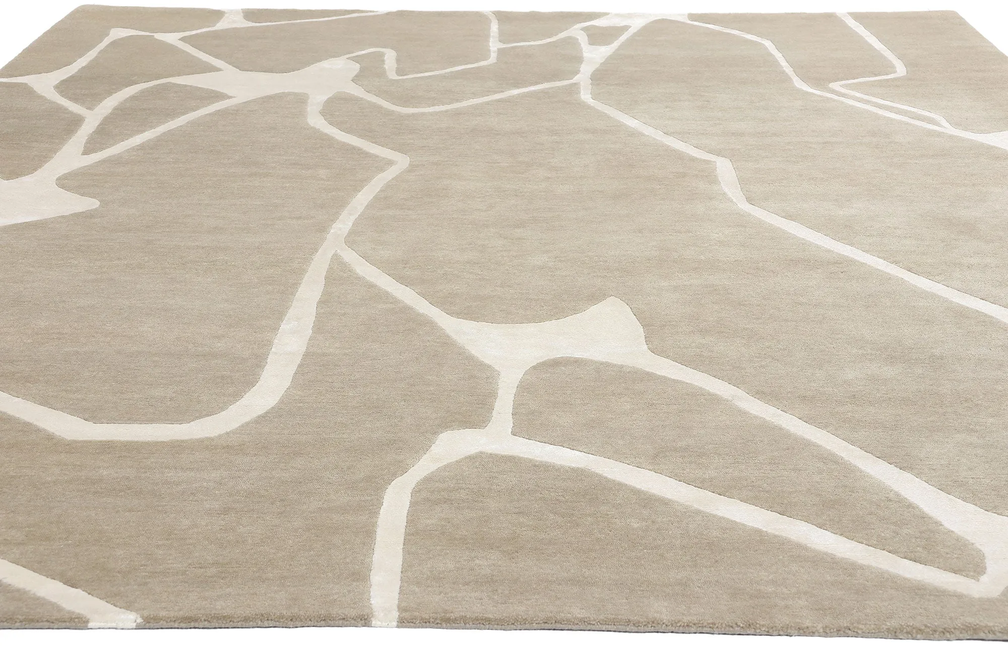8' x 10' Cool Neutral Abstract Rug