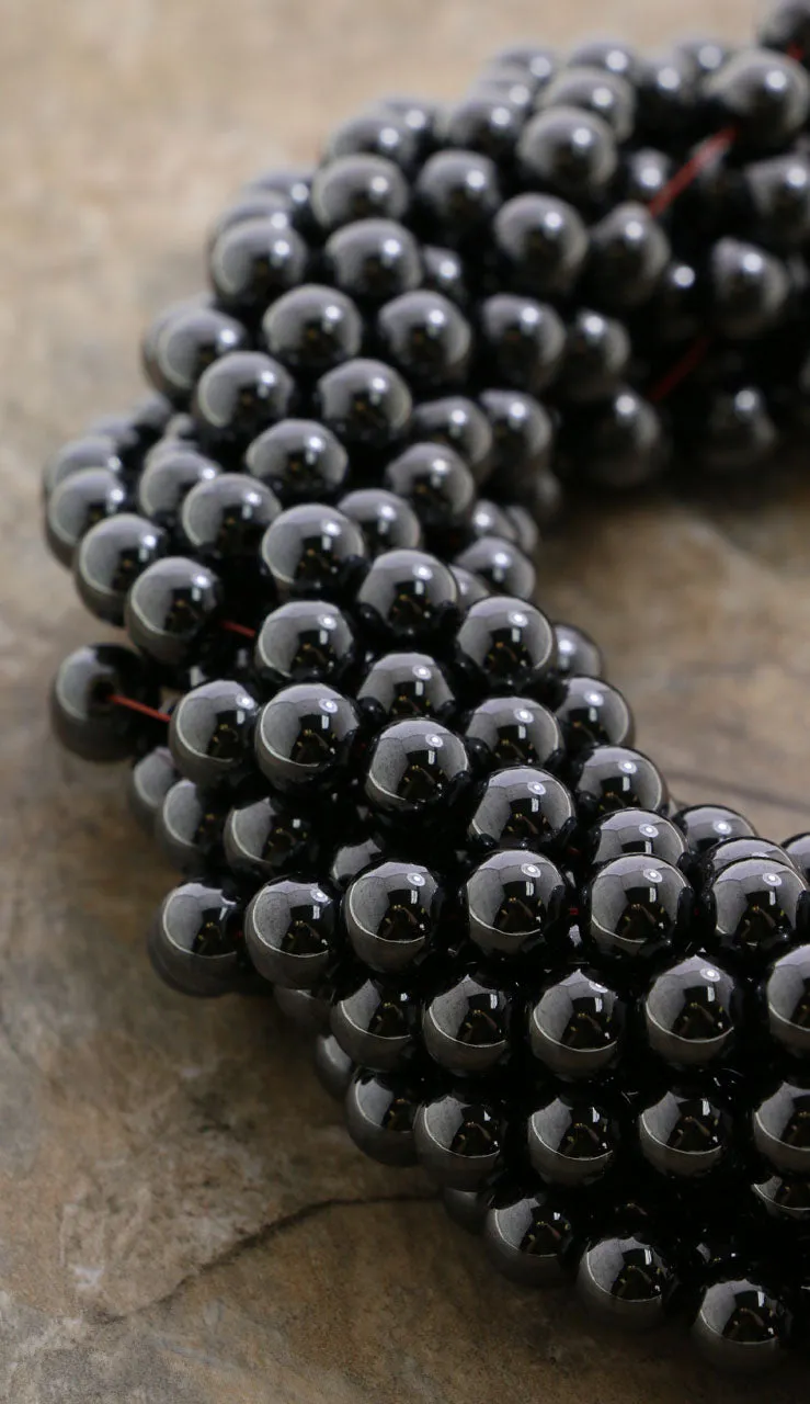 8mm Magnetic Hematite Round Mh39