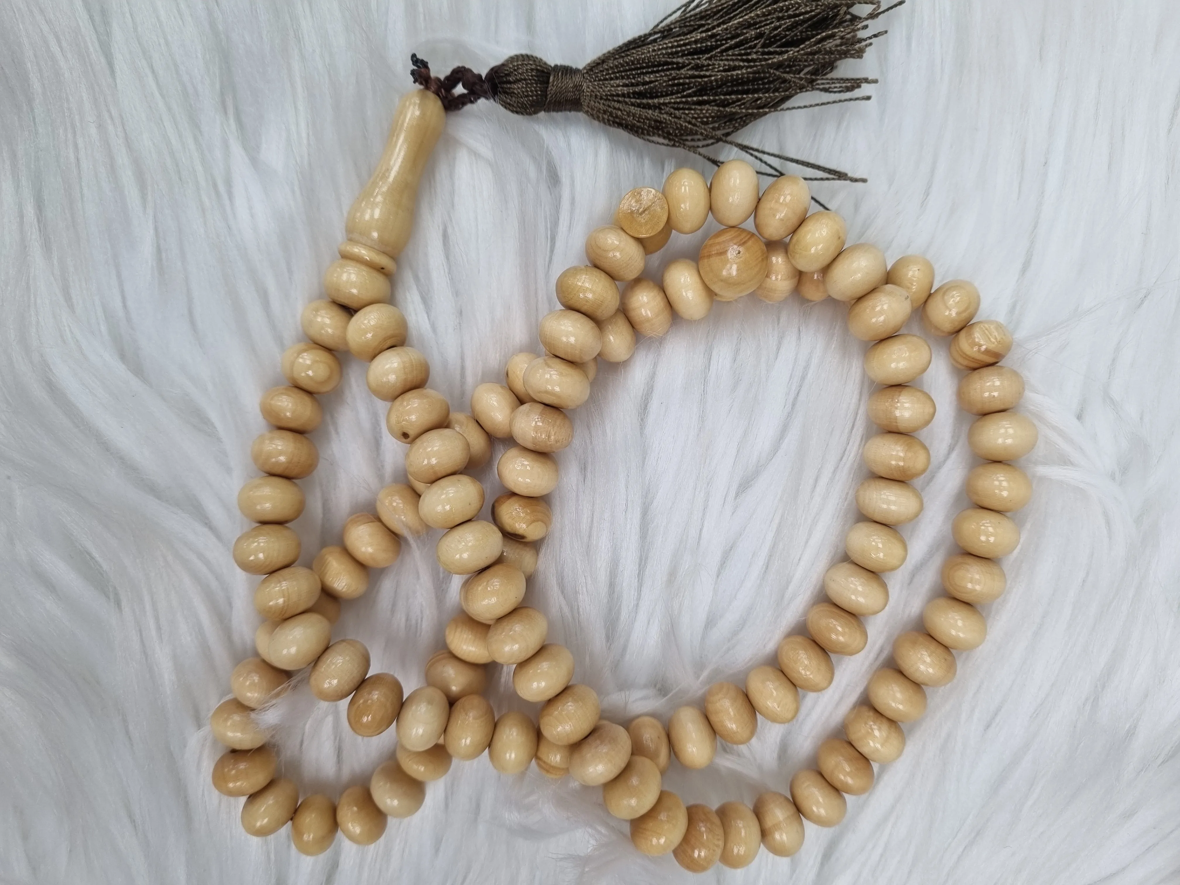 99 Beads Wooden Effect Tasbih - Brown