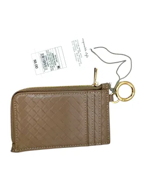 A New Day Quilted Card Case Wallet with Key Ring – Taupe