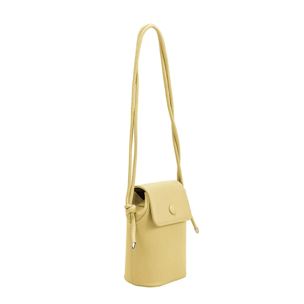 Abigail Yellow Recycled Vegan Crossbody Bag