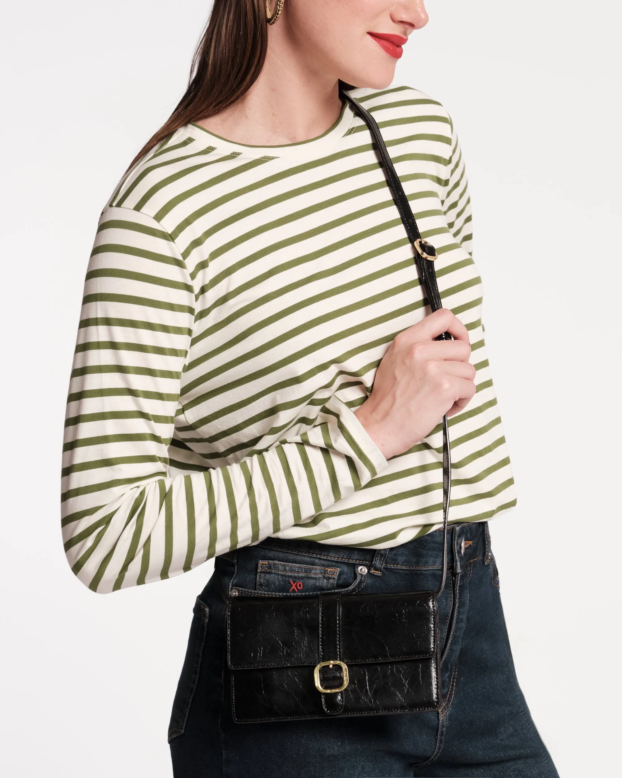 Accordian Wallet - Crinkled Leather Black
