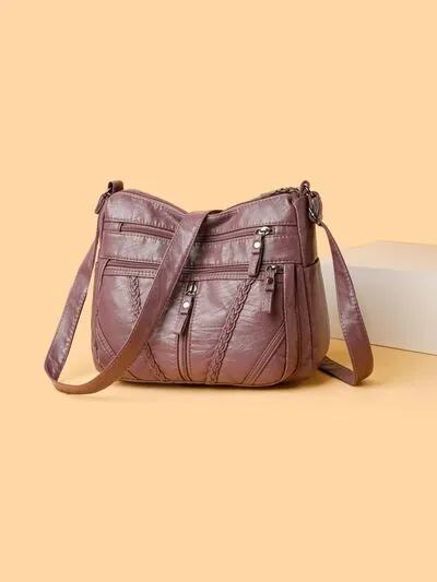 Adjustable Strap PU Leather Shoulder Bag