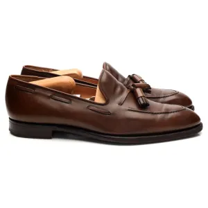 'Adrian' Brown Leather Tassel Loafers UK 7.5 E