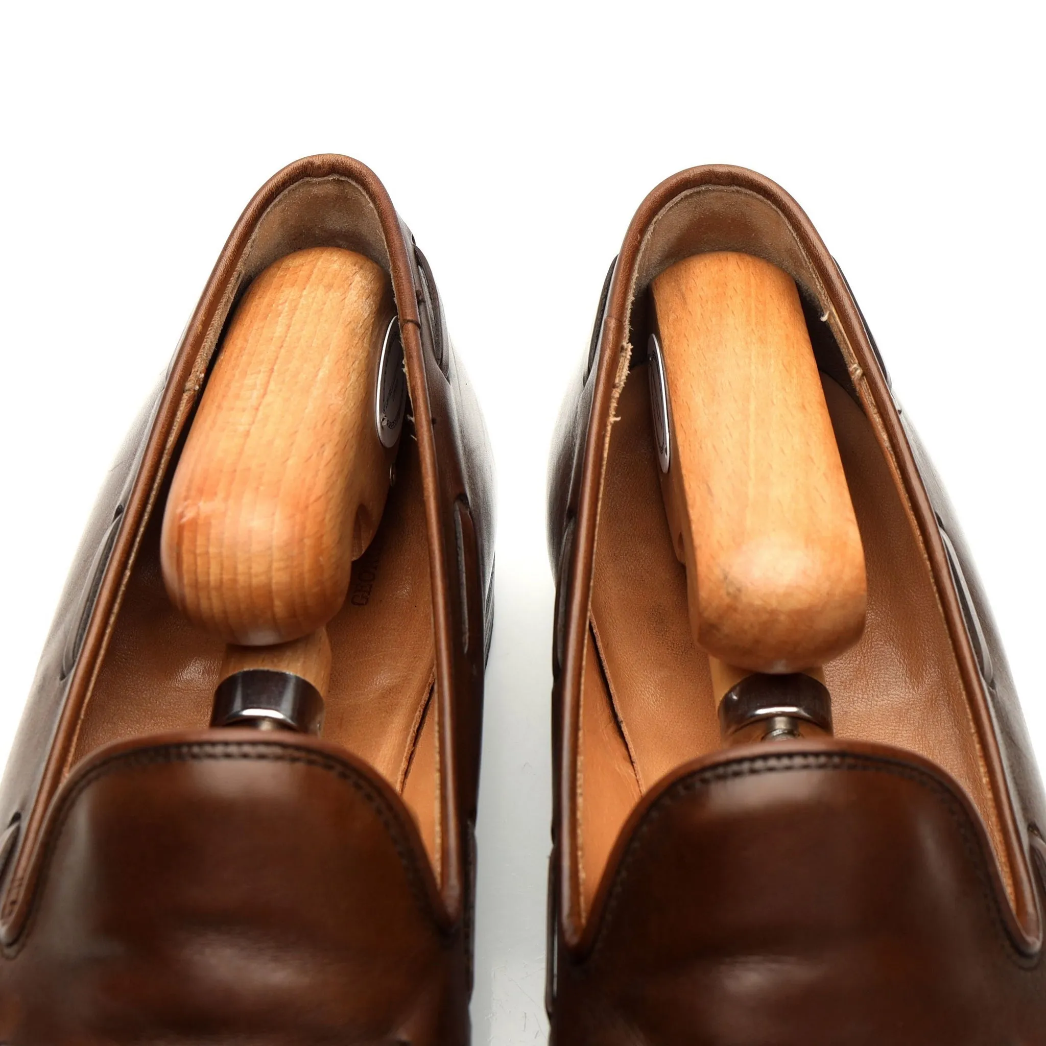 'Adrian' Brown Leather Tassel Loafers UK 7.5 E
