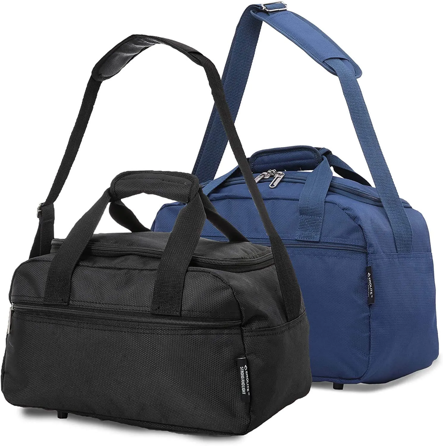 Aerolite (40x20x25cm) New and Improved 2024 Ryanair Maximum Size Holdall Cabin Luggage Under Seat Flight Holdall Bag (x2 Set)