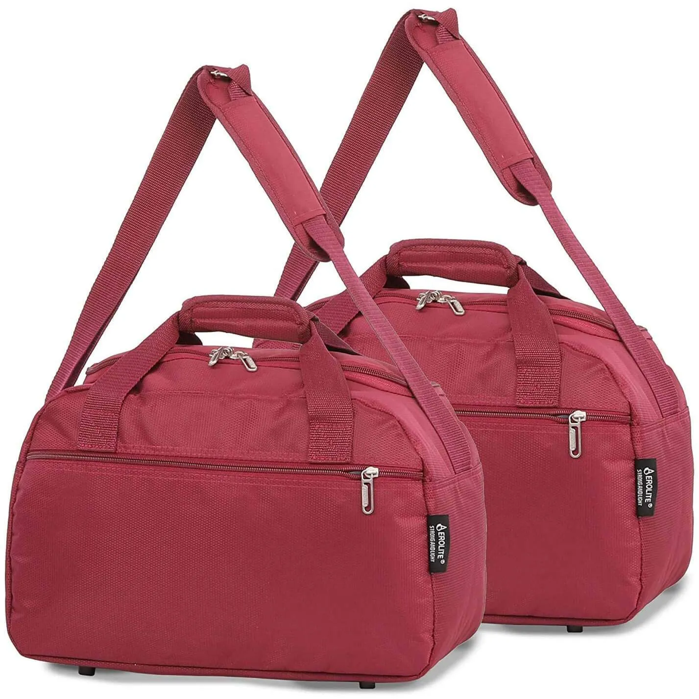 Aerolite (40x20x25cm) New and Improved 2024 Ryanair Maximum Size Holdall Cabin Luggage Under Seat Flight Holdall Bag (x2 Set)