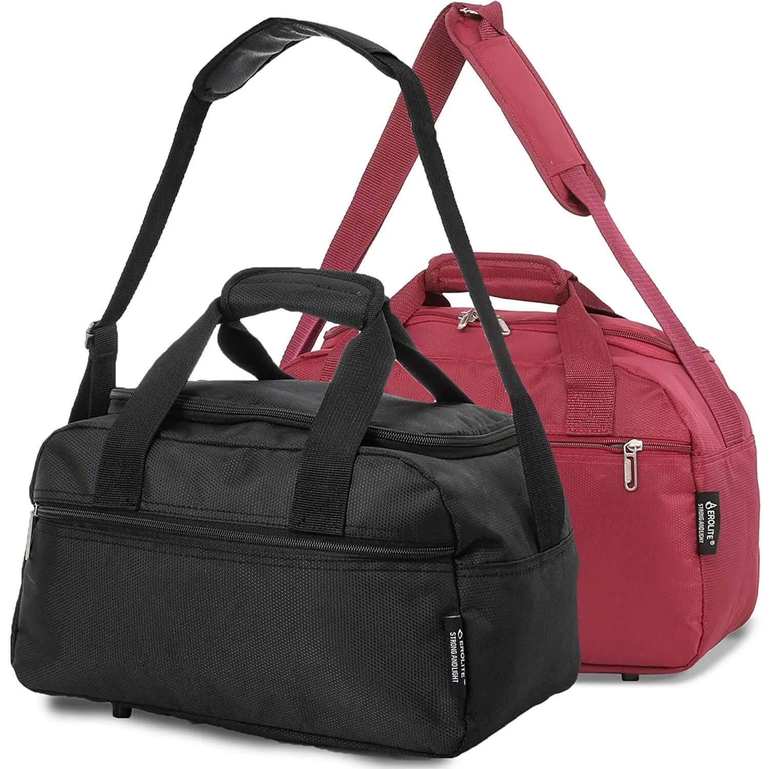 Aerolite (40x20x25cm) New and Improved 2024 Ryanair Maximum Size Holdall Cabin Luggage Under Seat Flight Holdall Bag (x2 Set)