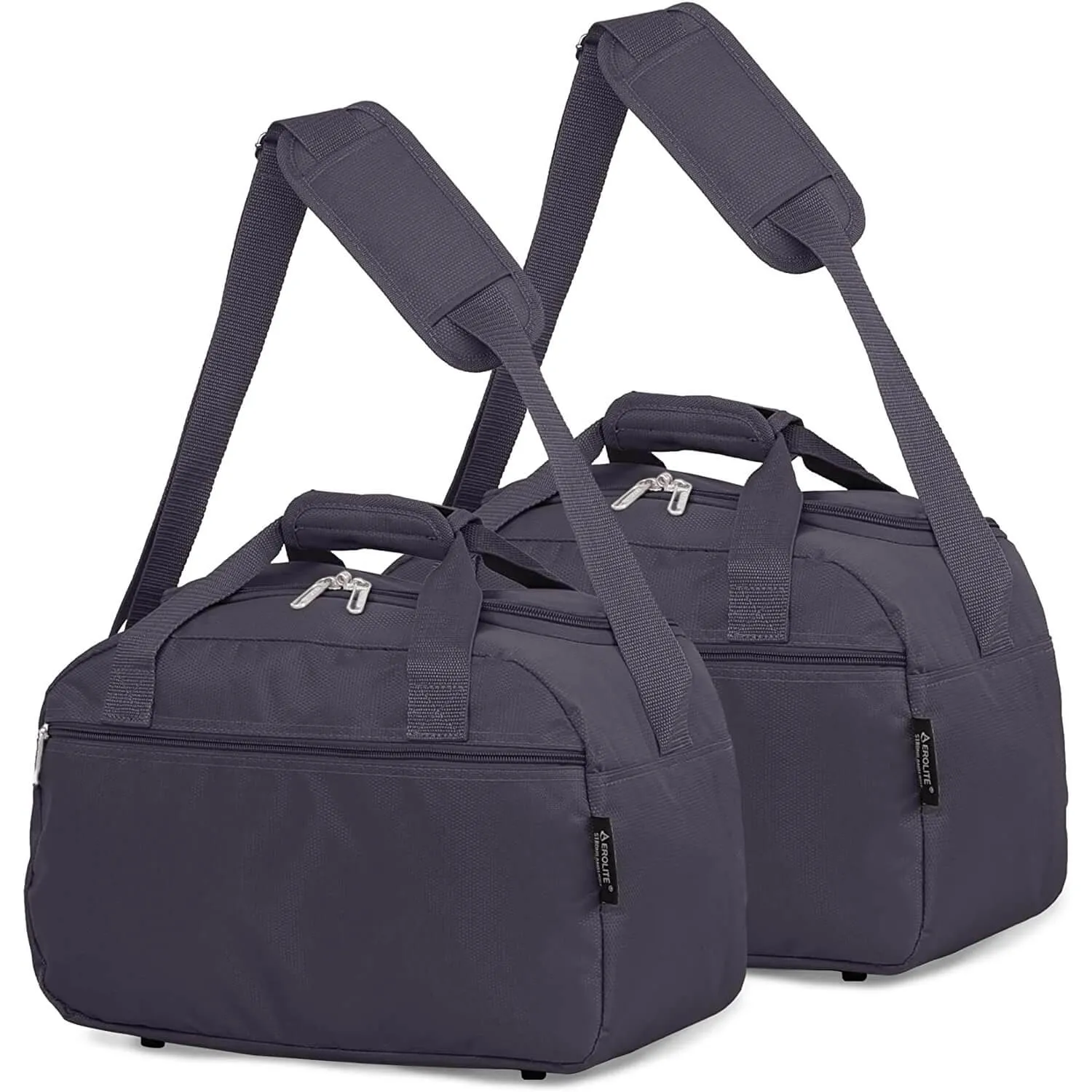 Aerolite (40x20x25cm) New and Improved 2024 Ryanair Maximum Size Holdall Cabin Luggage Under Seat Flight Holdall Bag (x2 Set)