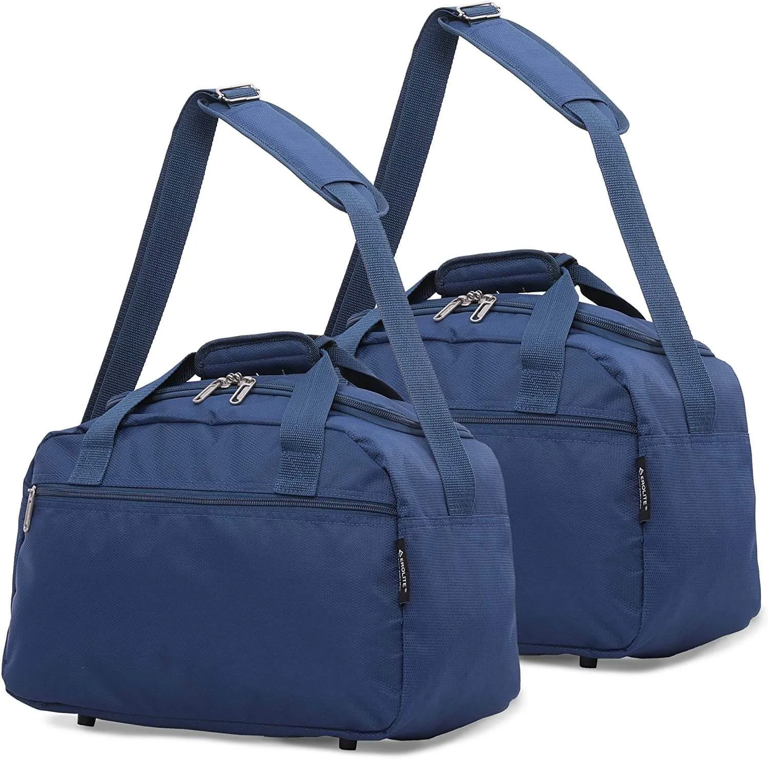 Aerolite (40x20x25cm) New and Improved 2024 Ryanair Maximum Size Holdall Cabin Luggage Under Seat Flight Holdall Bag (x2 Set)