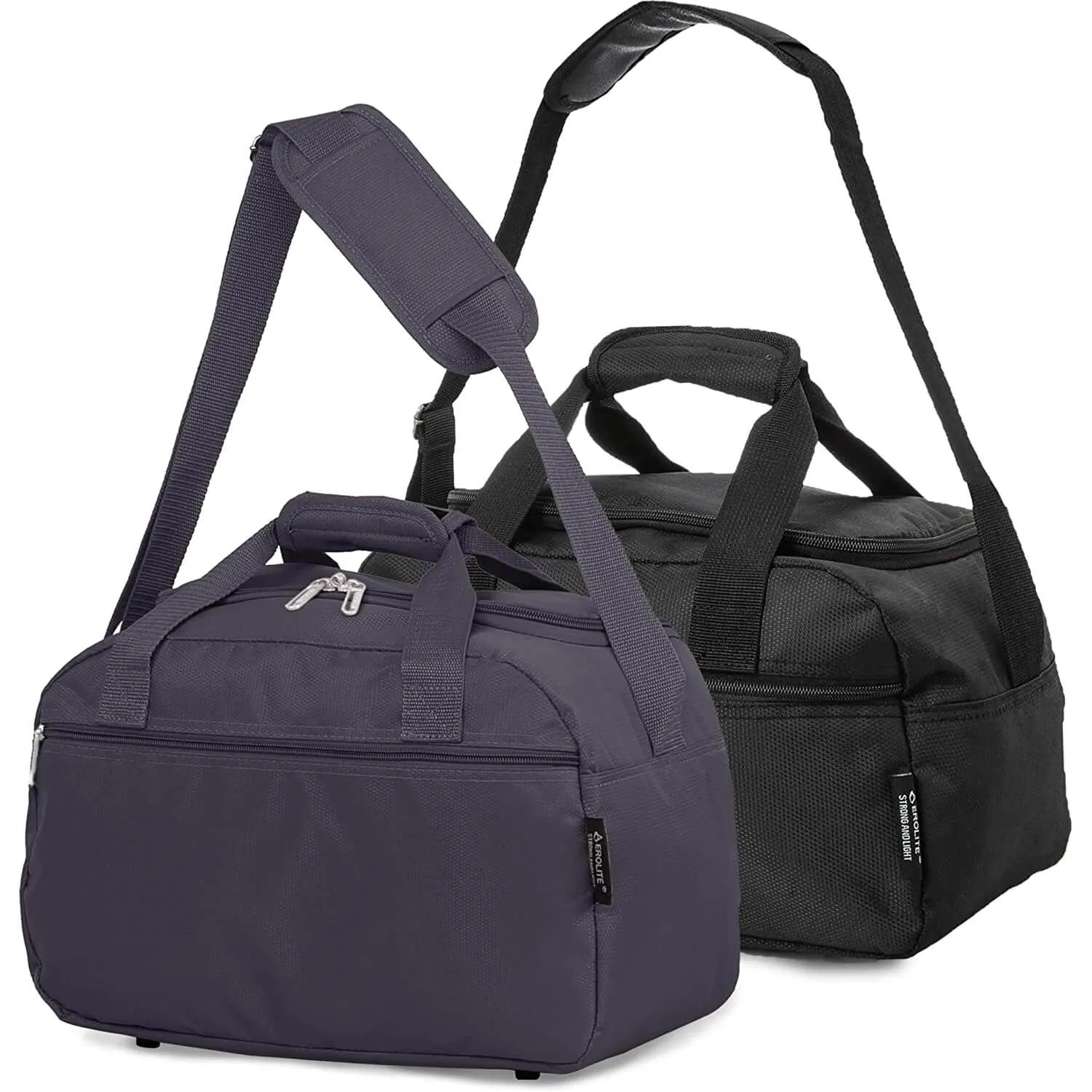 Aerolite (40x20x25cm) New and Improved 2024 Ryanair Maximum Size Holdall Cabin Luggage Under Seat Flight Holdall Bag (x2 Set)