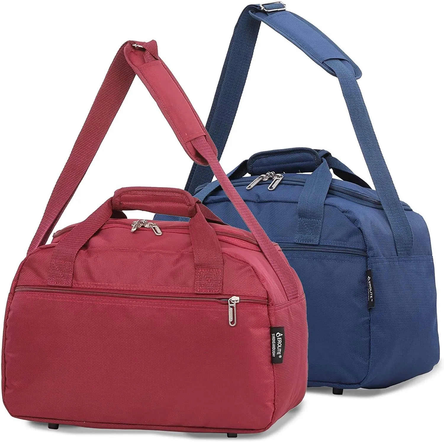 Aerolite (40x20x25cm) New and Improved 2024 Ryanair Maximum Size Holdall Cabin Luggage Under Seat Flight Holdall Bag (x2 Set)