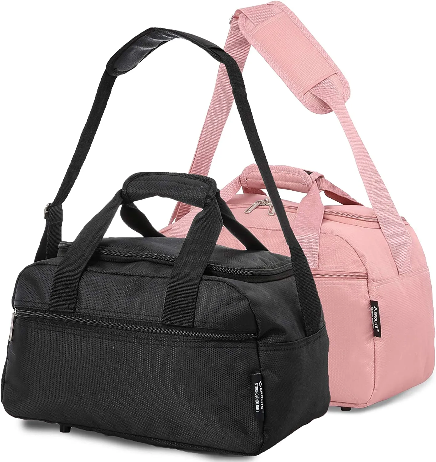 Aerolite (40x20x25cm) New and Improved 2024 Ryanair Maximum Size Holdall Cabin Luggage Under Seat Flight Holdall Bag (x2 Set)