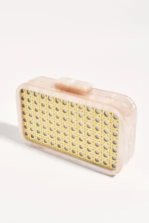 Aggie Weave & Resin Structured Clutch