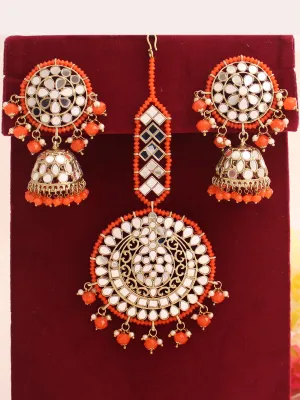 Aisha Mirror Earrings & Tikka