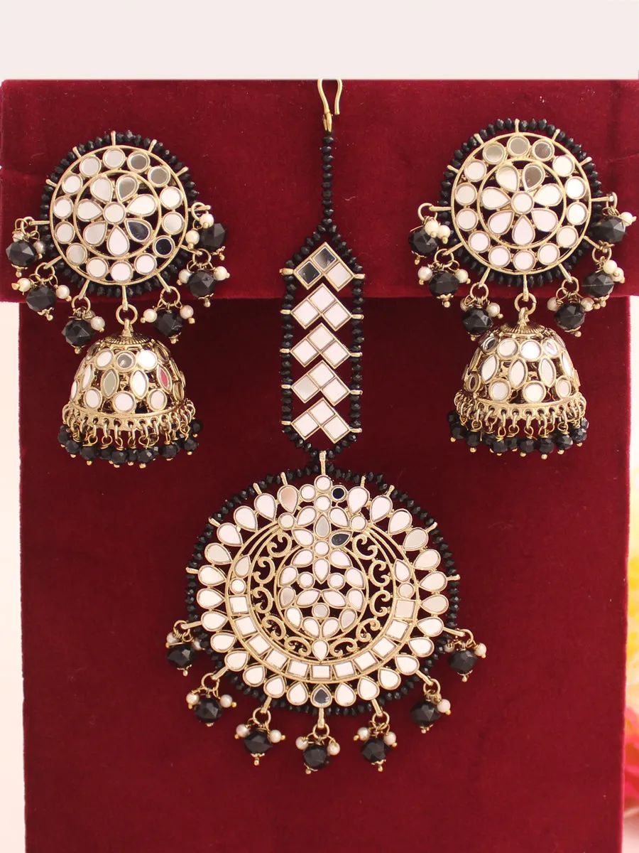 Aisha Mirror Earrings & Tikka