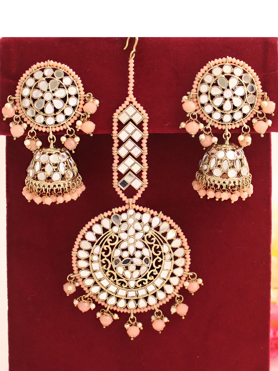 Aisha Mirror Earrings & Tikka