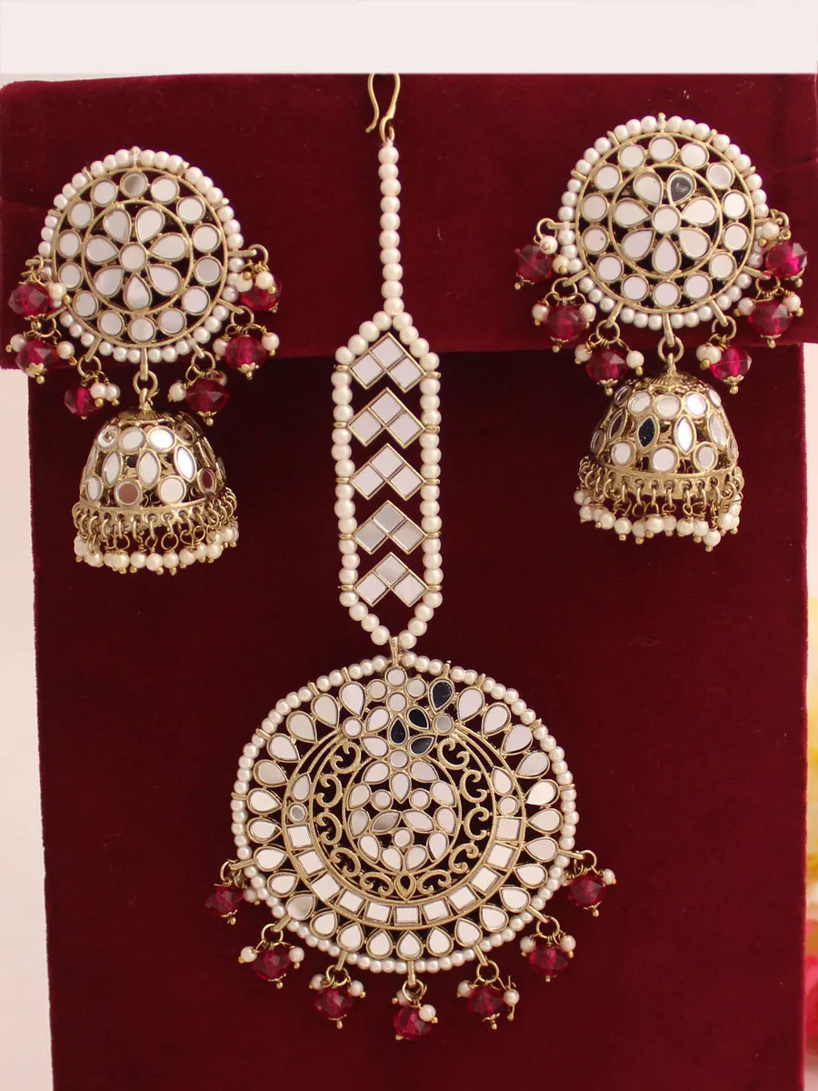 Aisha Mirror Earrings & Tikka