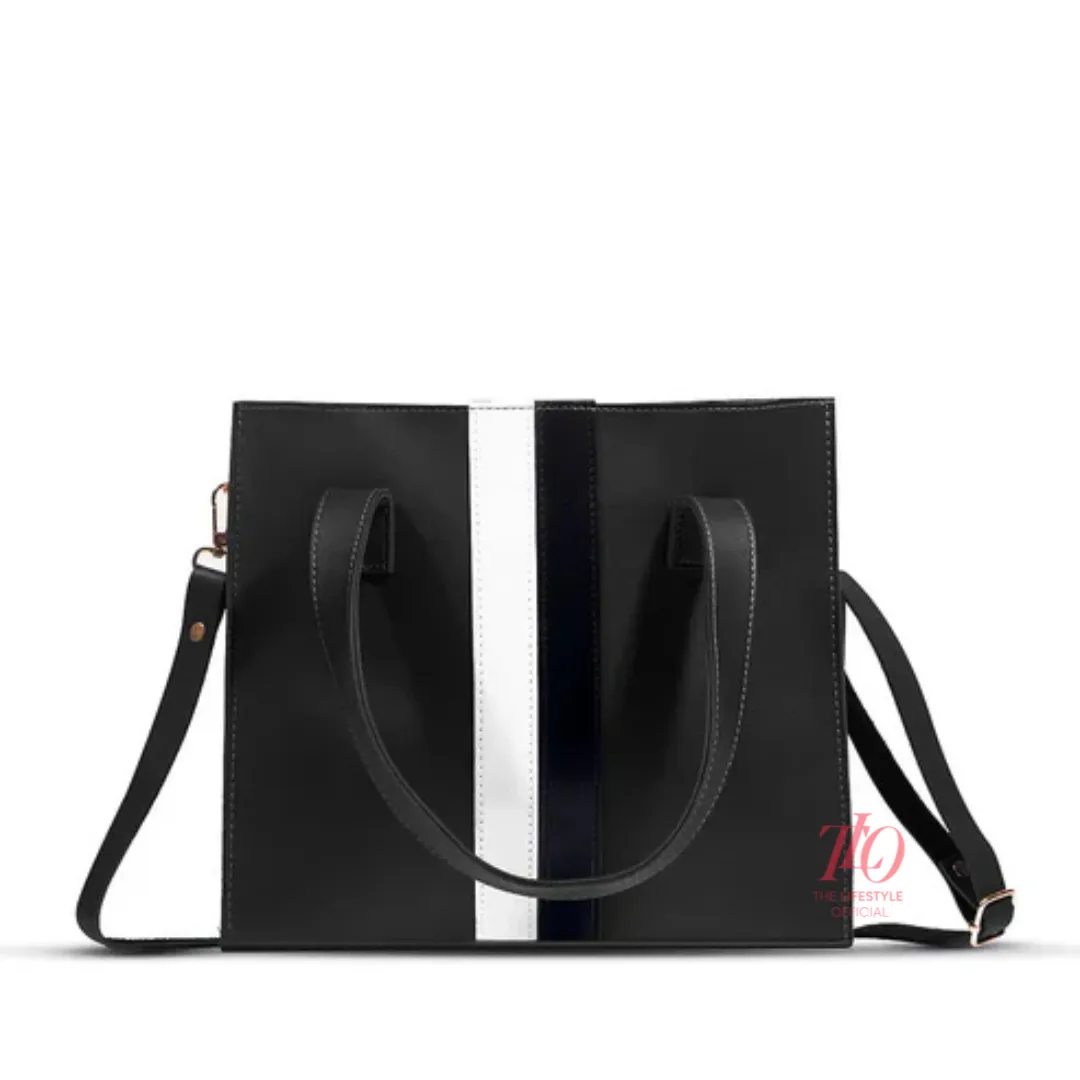 Allure 3 Pcs Black Tote Bag