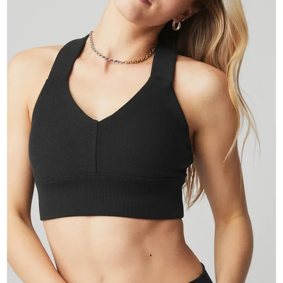 Alo Emulate Bra, Black