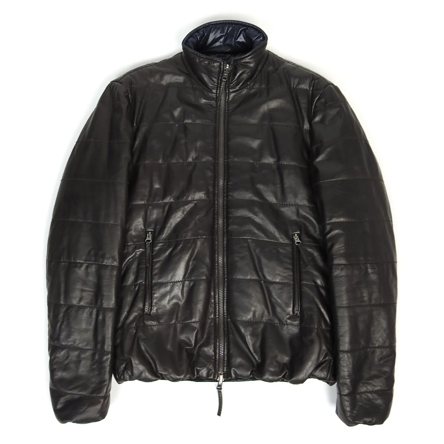Altea Reversible Quilted Leather Jacket Size 48