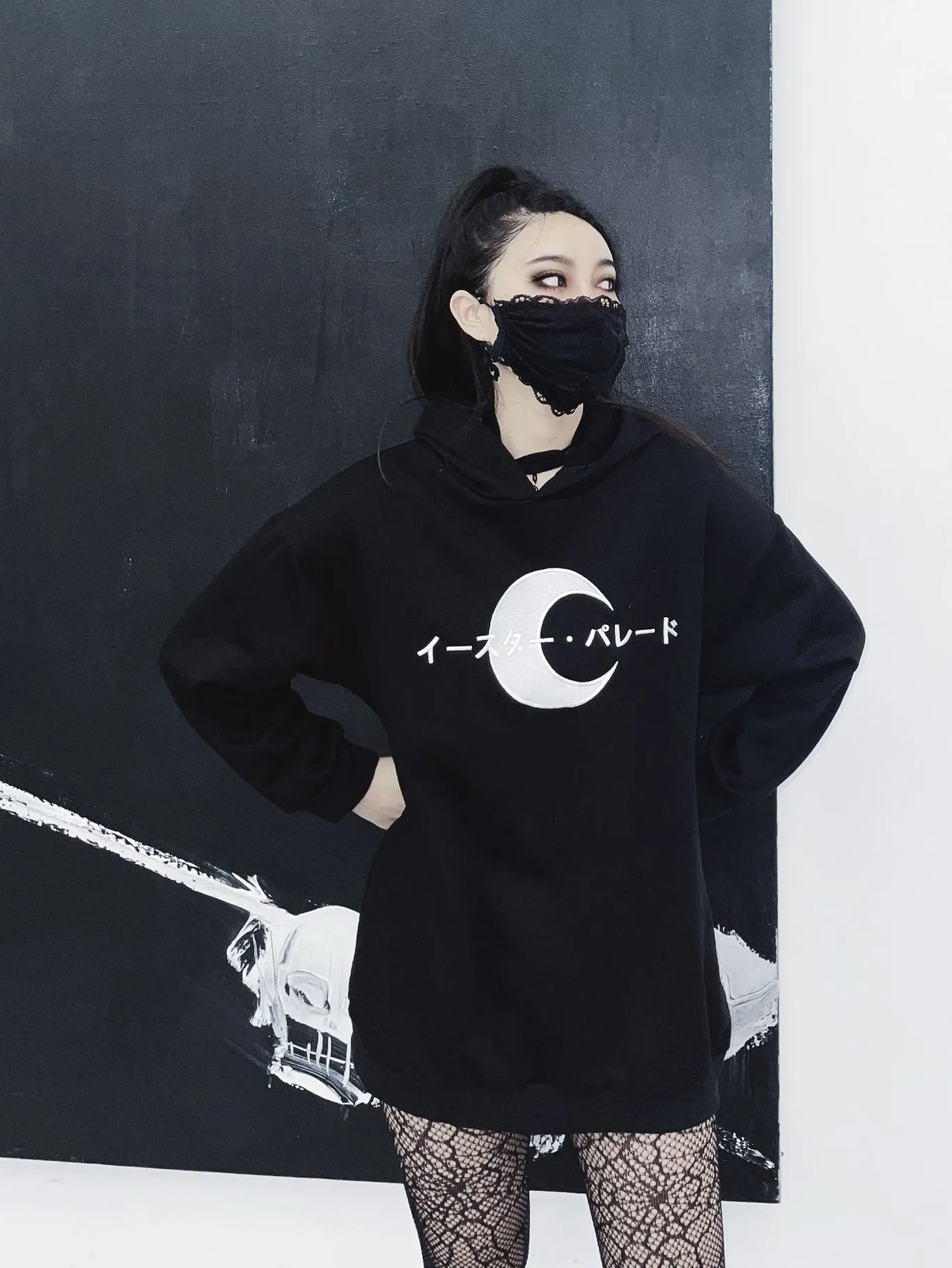 Anime Cartoon Hoodie Dark Loose Rock Punk Street Girl