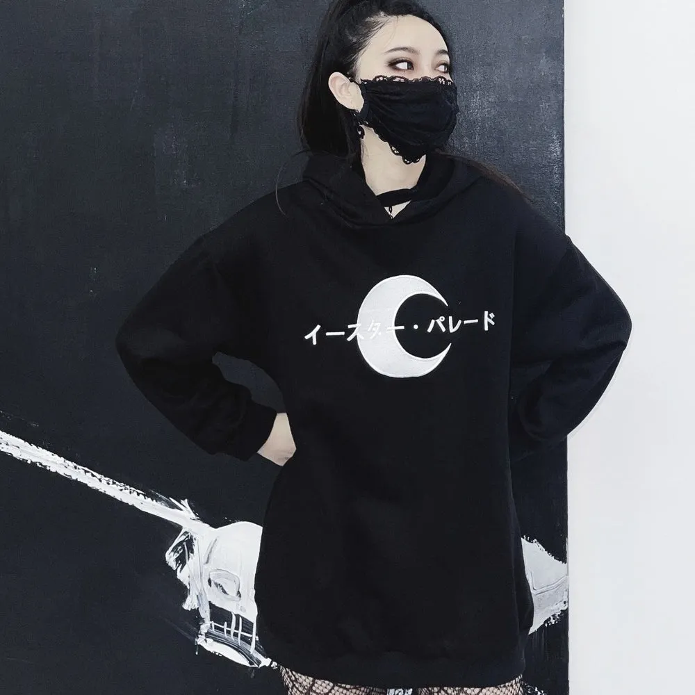 Anime Cartoon Hoodie Dark Loose Rock Punk Street Girl